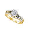Image 1 : 0.33CT Diamond Micro-Pave 10KT Ring Yellow Gold