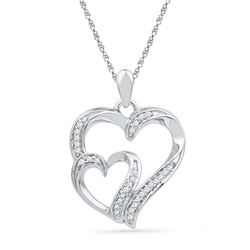 0.10CT Diamond Anniversary 10KT Pendant 2Tone Gold