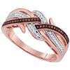 Image 1 : 0.15CT Diamond Micro-Pave 10KT Ring Rose Gold