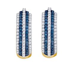 0.50CT Diamond Hoops 10KT Earrings Yellow Gold