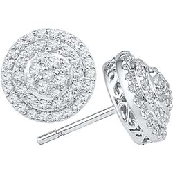 0.75CT Diamond Anniversary 10KT Earrings White Gold