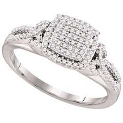 0.33CT Diamond Micro-Pave 10KT Ring White Gold
