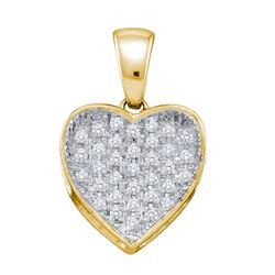 0.10CT Diamond Heart 10KT Pendant Yellow Gold