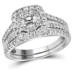 1CT Diamond Semi-Mount 14KT Ring White Gold
