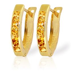 0.70 ctw Citrine Earrings Jewelry 14KT Yellow Gold