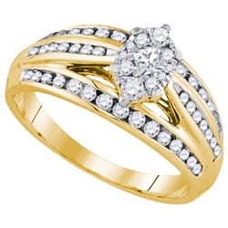 0.60CT Diamond Bridal 14KT Ring Yellow Gold