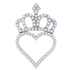0.33CT Diamond Heart 10KT Pendant Yellow Gold
