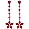 Image 1 : 4.8 ctw Ruby Earrings Jewelry 14KT White Gold