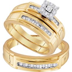 0.33CT Diamond Trio Set 10KT Ring Yellow Gold