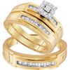 Image 1 : 0.33CT Diamond Trio Set 10KT Ring Yellow Gold