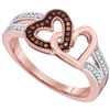Image 1 : 0.15CT Diamond Micro-Pave 10KT Ring Rose Gold