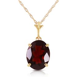 3.12 ctw Garnet Necklace Jewelry 14KT Yellow Gold