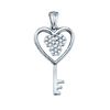 Image 1 : 0.12CT Diamond Key 10KT Pendant White Gold