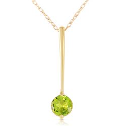0.65 ctw Peridot Necklace Jewelry 14KT Yellow Gold
