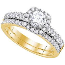 1.25CT Diamond Bridal 14KT Ring Yellow Gold