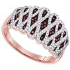 Image 1 : 0.50CTW White and Champagne Diamond Micro-Pave 10KT Ring Rose Gold