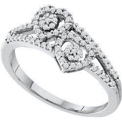 0.25CT Diamond Heart 10KT Ring White Gold