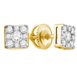 0.50CT Diamond Anniversary 10KT Earrings Yellow Gold