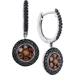 0.60CT Diamond Hoops 14KT Earrings White Gold