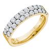 Image 1 : 0.50CT Diamond Machine-Set 14KT Ring Yellow Gold