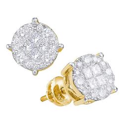 0.25CT Diamond Soleil 14KT Earrings Yellow Gold