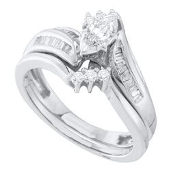 0.50CT Diamond Bridal 14KT Ring White Gold
