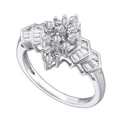 0.25CT Diamond Cluster 14KT Ring White Gold