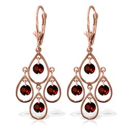 2.4 ctw Garnet Earrings Jewelry 14KT Rose Gold