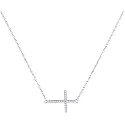 0.05CT Diamond Anniversary 10KT Necklace White Gold