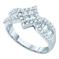 1CT Diamond Invisible 14KT Ring White Gold