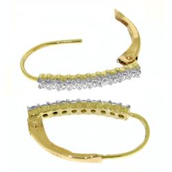 0.45 ctw White Topaz Earrings Jewelry 14KT White Gold