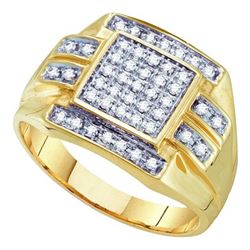 0.33CT Diamond Mens 10KT Ring Yellow Gold