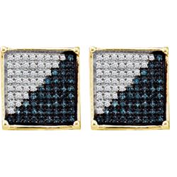 0.25CT Diamond Micro-Pave 14KT Earrings Yellow Gold