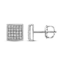 0.02CT Diamond Micro-Pave 10KT Earrings White Gold