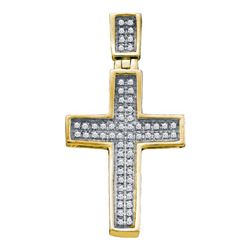 0.02CT Diamond Cross 10KT Pendant Yellow Gold