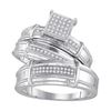 Image 1 : 0.20CT Diamond Trio Set 10KT Ring White Gold