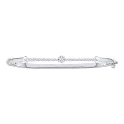 0.25CT Diamond Anniversary 14KT Bangle White Gold