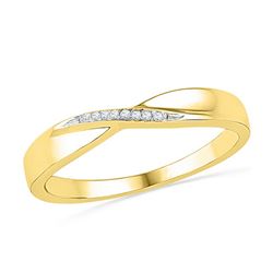 0.03CT Diamond Anniversary 10KT Ring Yellow Gold