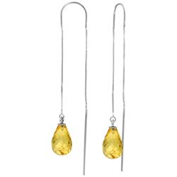 4.5 ctw Citrine Earrings Jewelry 14KT White Gold