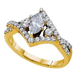0.50CT Diamond Semi-Mount 14KT Ring Yellow Gold