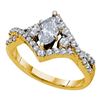 Image 1 : 0.50CT Diamond Semi-Mount 14KT Ring Yellow Gold