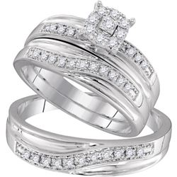 0.33CT Diamond Trio Set 10KT Ring White Gold