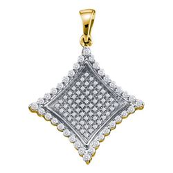 0.50CT Diamond Micro-Pave 14KT Pendant Yellow Gold