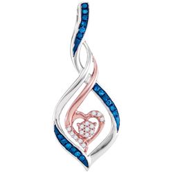 0.10CT Diamond Anniversary 10KT Pendant 2Tone Gold