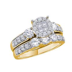 1.50CT Diamond Soleil 14KT Ring Yellow Gold