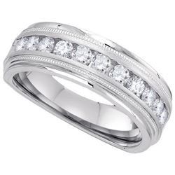 0.50CT Diamond Mens 10KT Ring White Gold