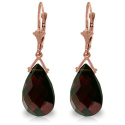 10.20 ctw Garnet Earrings Jewelry 14KT Rose Gold