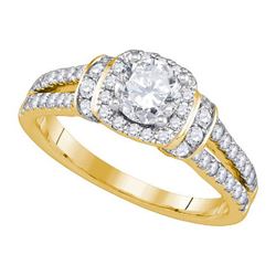 1.30CT Diamond Bridal 14KT Ring Yellow Gold