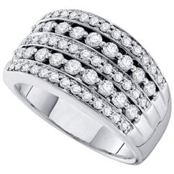 1.0CT Diamond Anniversary 14KT Ring White Gold