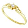 Image 1 : 0.01CT Diamond Promise 10KT Ring Yellow Gold
